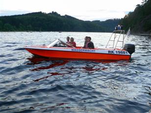 Das Einsatzboot aus Saaldorf